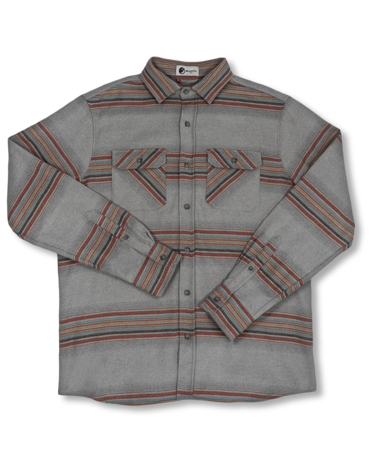 Field Grand Flannel, Heavyweight Flannel Shirt for Men by Muskox XL / Bonfire