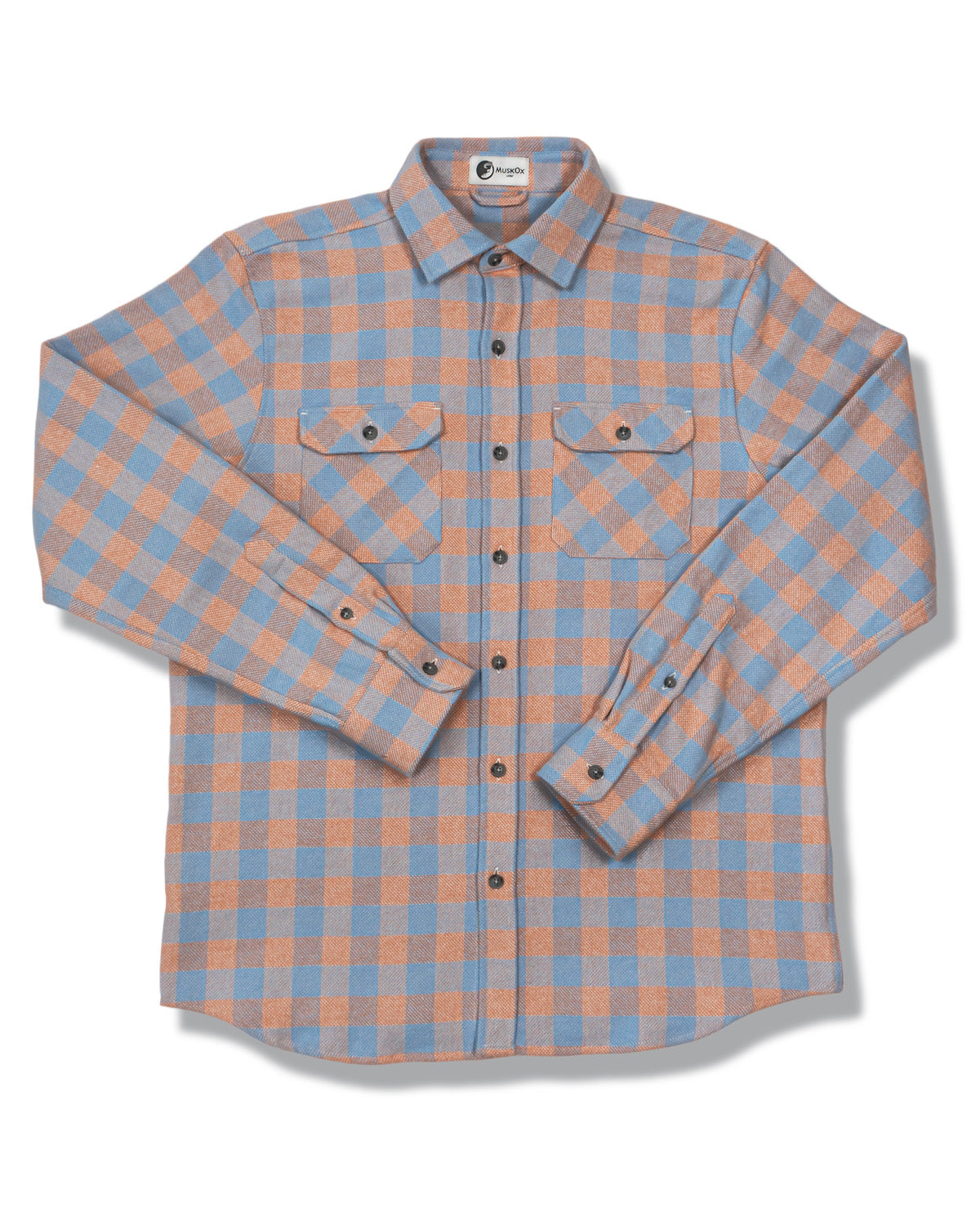 Men's Orange Flannel - Made from Highly Breathable Stretch Fabric