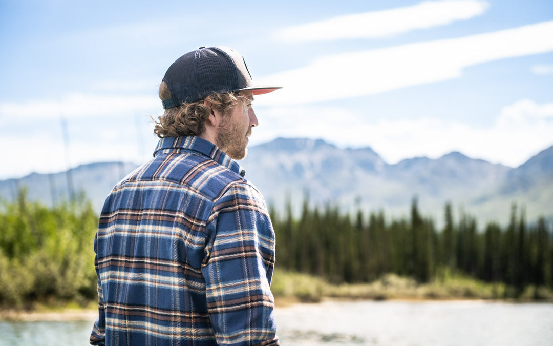 Image of man wearing MuskOx Flannel in Alaska