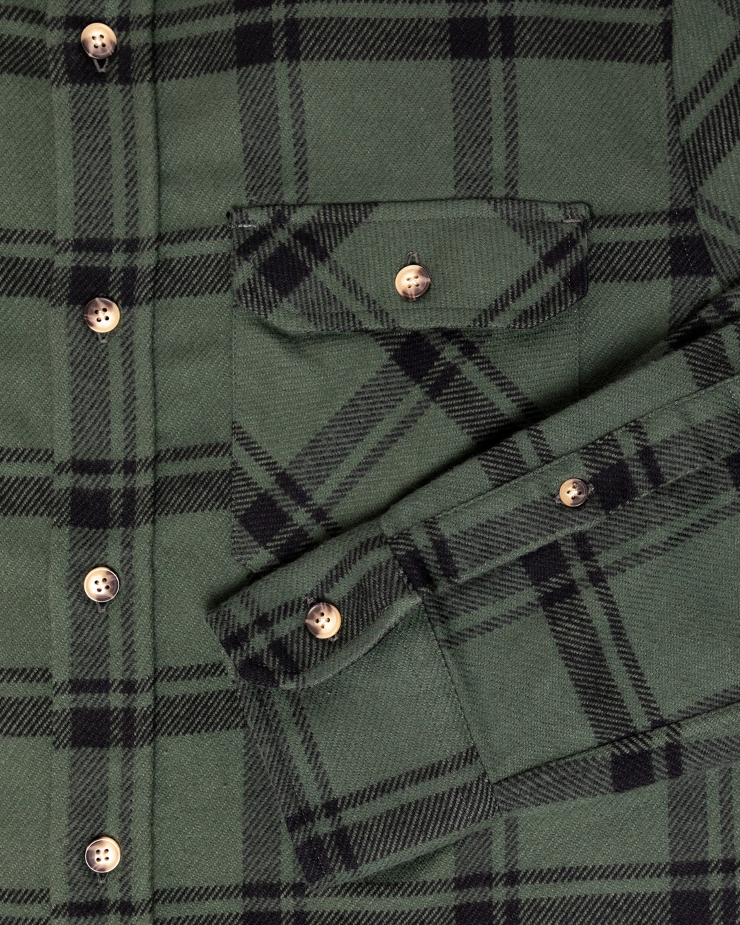 MuskOx Field Grand Flannel in Dark Green