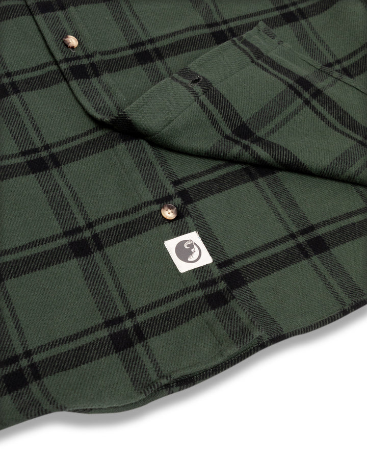 MuskOx Field Grand Flannel in Dark Green