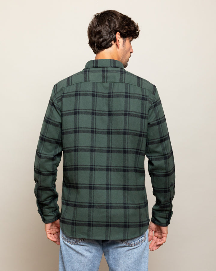 MuskOx Field Grand Flannel in Dark Green