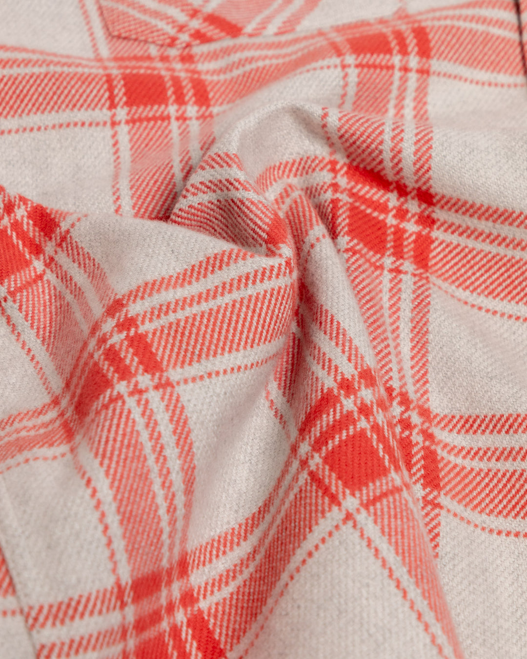 Field Grand Flannel in Oatmeal, Orange and Tan Plaid