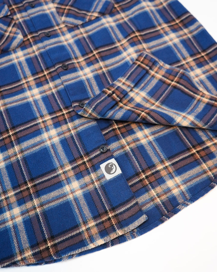 Relaxed Fitting Pecan Plaid Flannel for Men in 100% Cotton