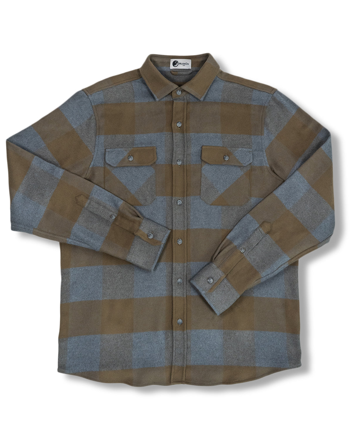 Soft Flannel Shirt for Men in 100% Cotton, Field Grand Flannel in Caper ...