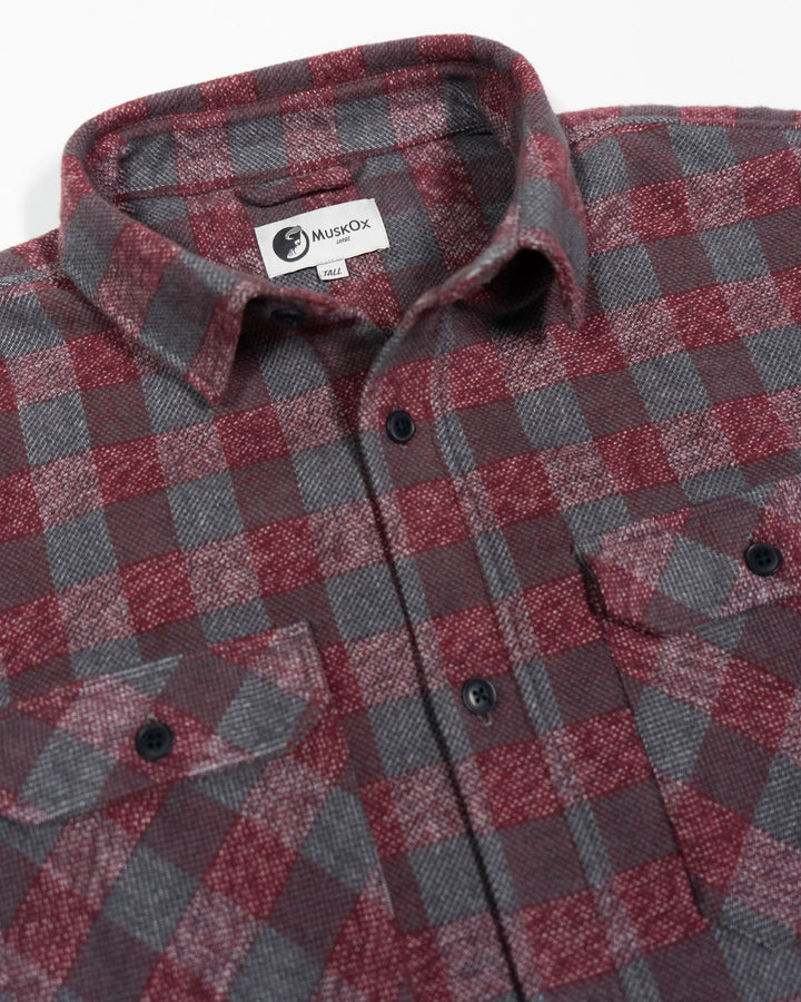 Grand Flannel Burgundy, 100% Cotton Flannel for Men