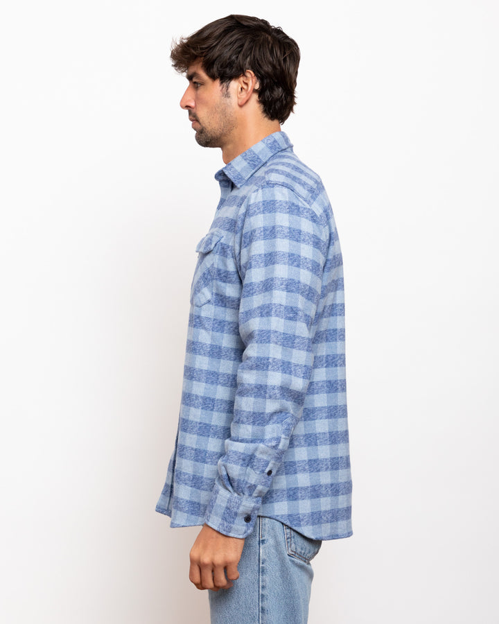 The Grand Flannel in Checkered Blue By MuskOx.