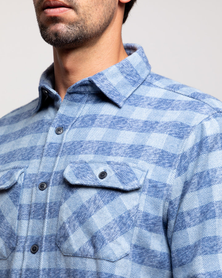 The Grand Flannel in Checkered Blue By MuskOx.