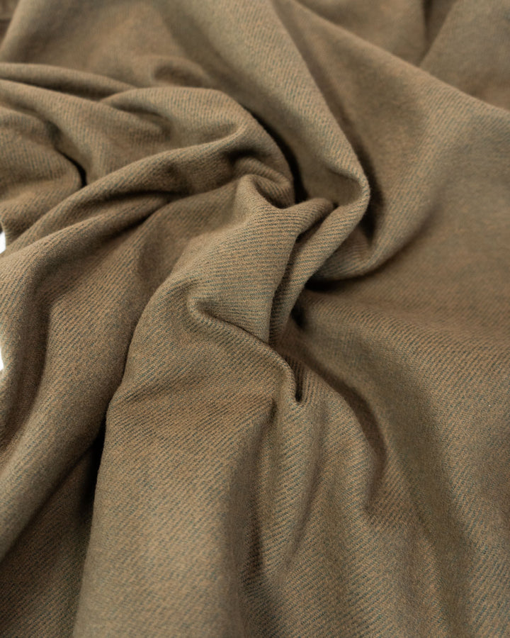 Relaxed Fitting Grand Flannel in Hemlock Green, 100% Cotton