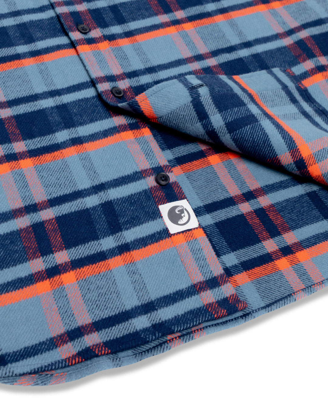 Grand Flannel in Blue Plaid, 100% Cotton Flannel for Men