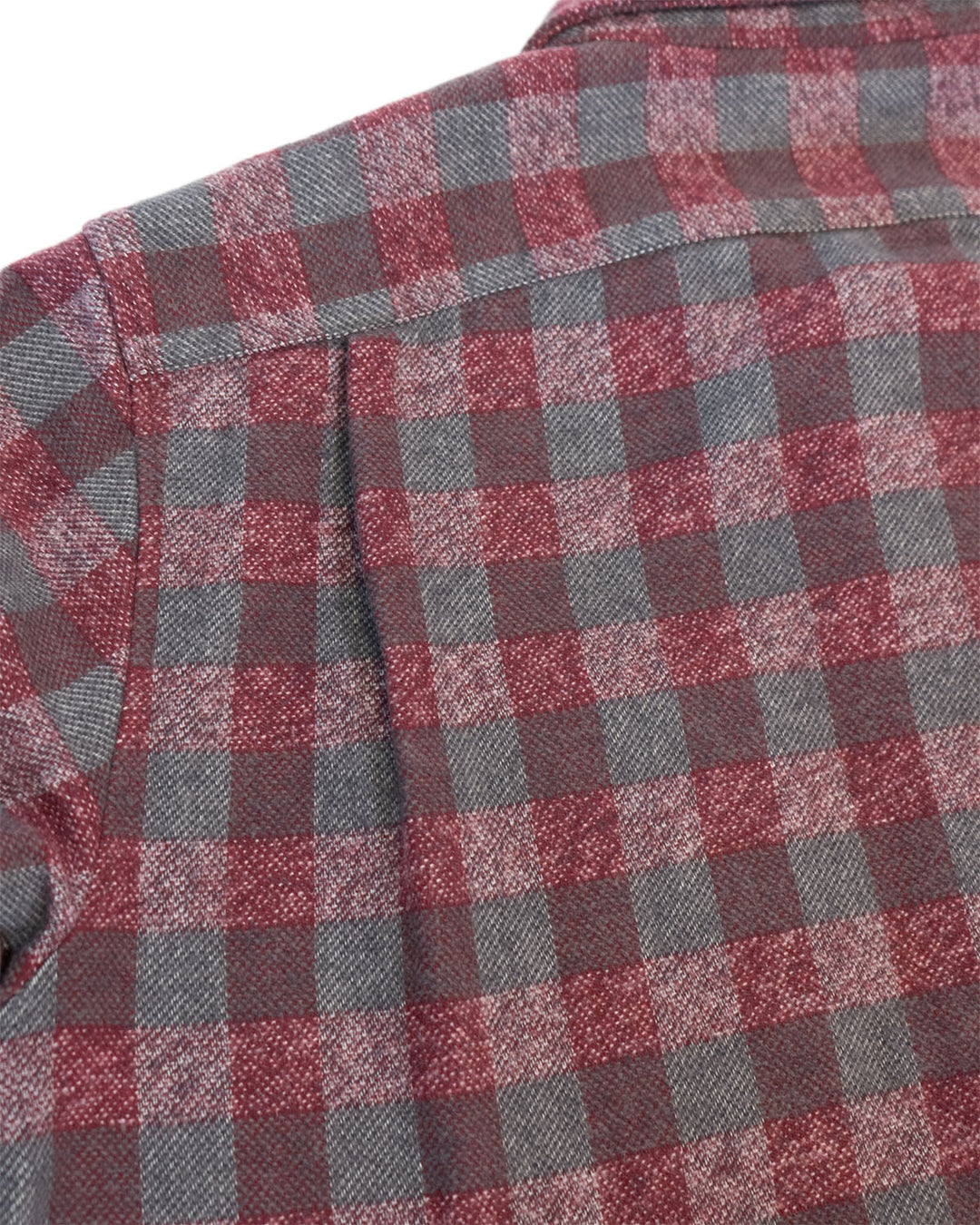 Relaxed Fitting Flannel for Men in Burgundy, 100% Cotton Heavyweight Flannel