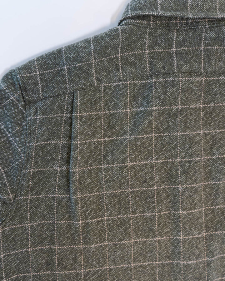 Relaxed Fitting Moss Green Flannel for Men, 100% Cotton Flannel