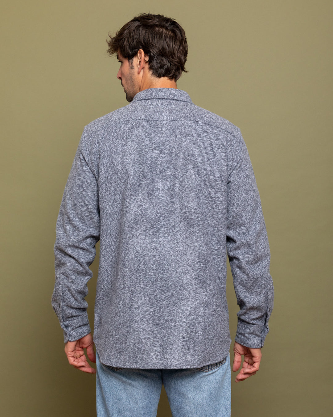 The Grand Flannel in Steel Grey and Slate by MuskOx Flannels, 100% Heavyweight Cotton Flannel Shirt for Men