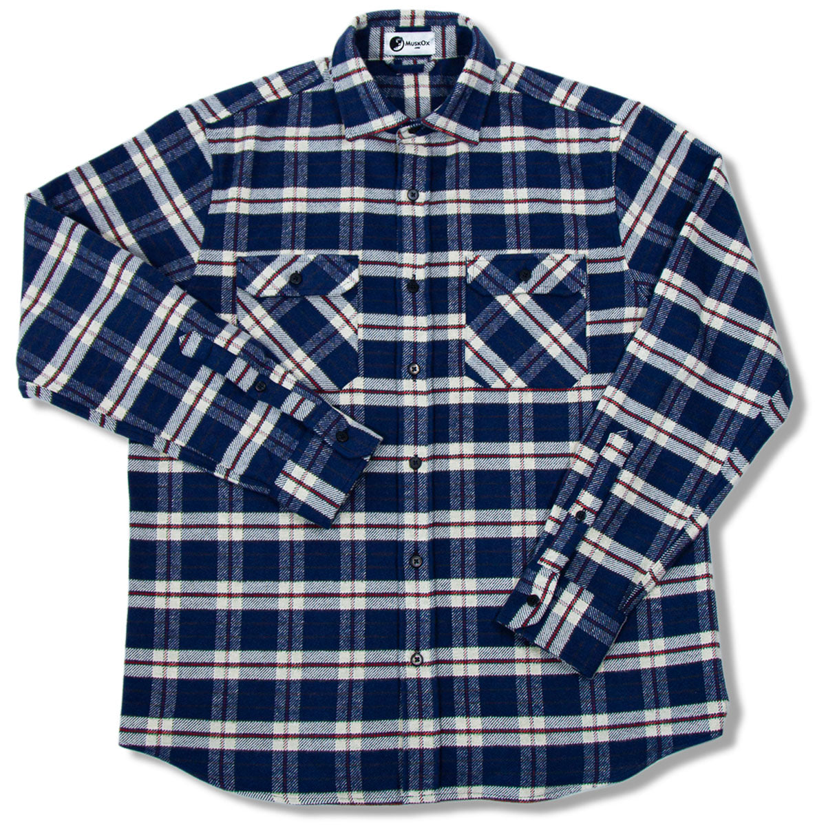 Grand Flannel, Navy Plaid Heavyweight & Rugged Flannel by MuskOx – MuskOx  Flannels