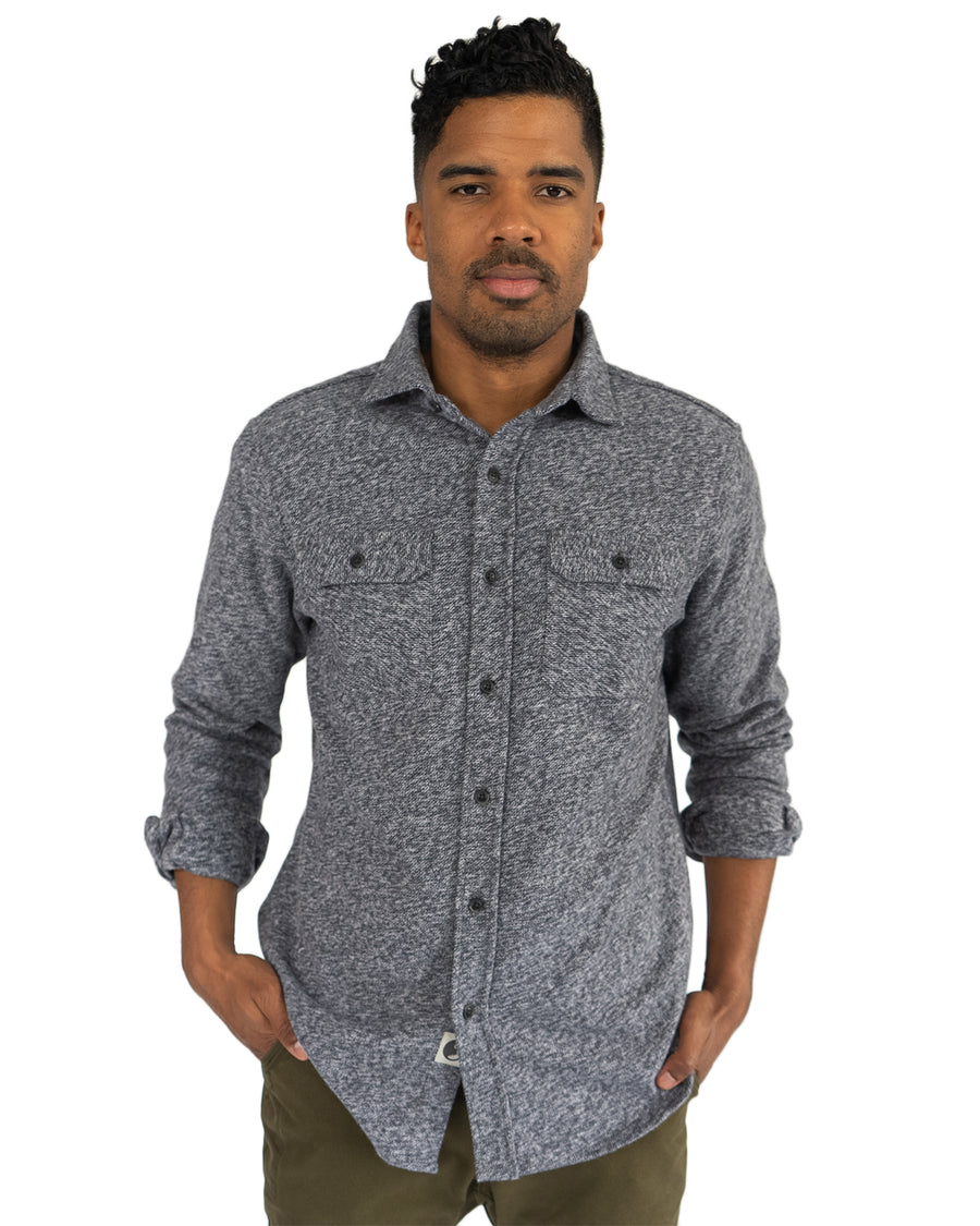 Grand Flannel, Steel Grey Heavyweight Flannel Shirt for Men – MuskOx ...