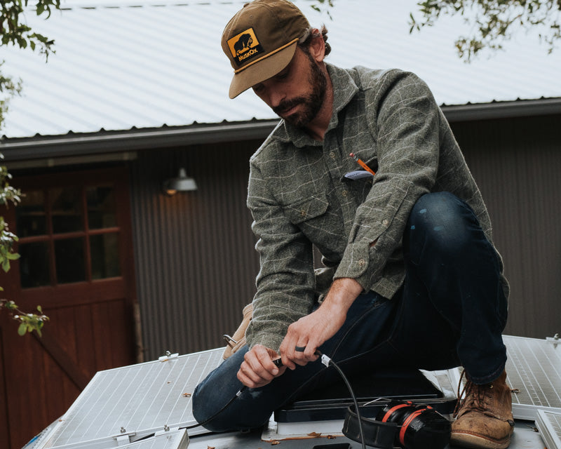 Andy Rawls Wearing a MuskOx Flannel