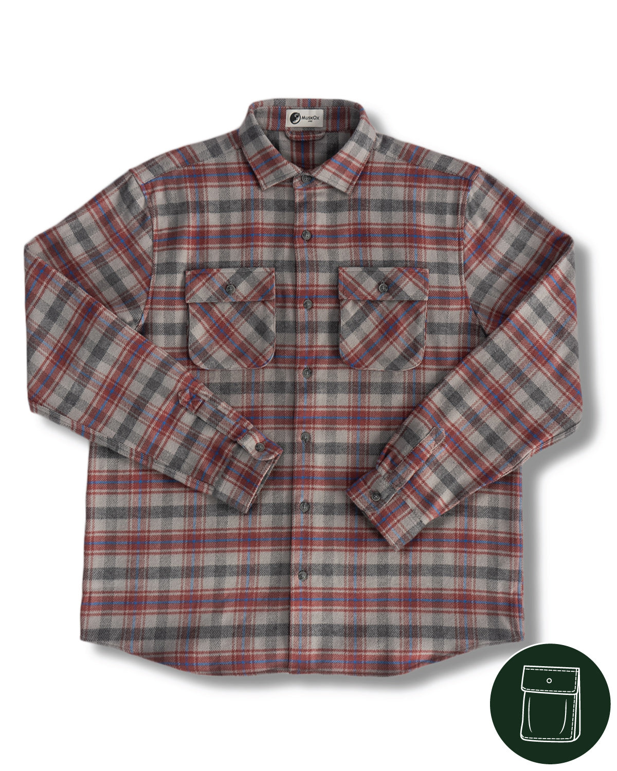 Proper Cloth Shirt Men's 16 37.75 Gray Check Button outlet Down David Dickey Flannel