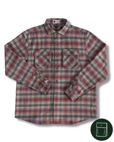 Relaxed Fitting Flannel in Sedona Red