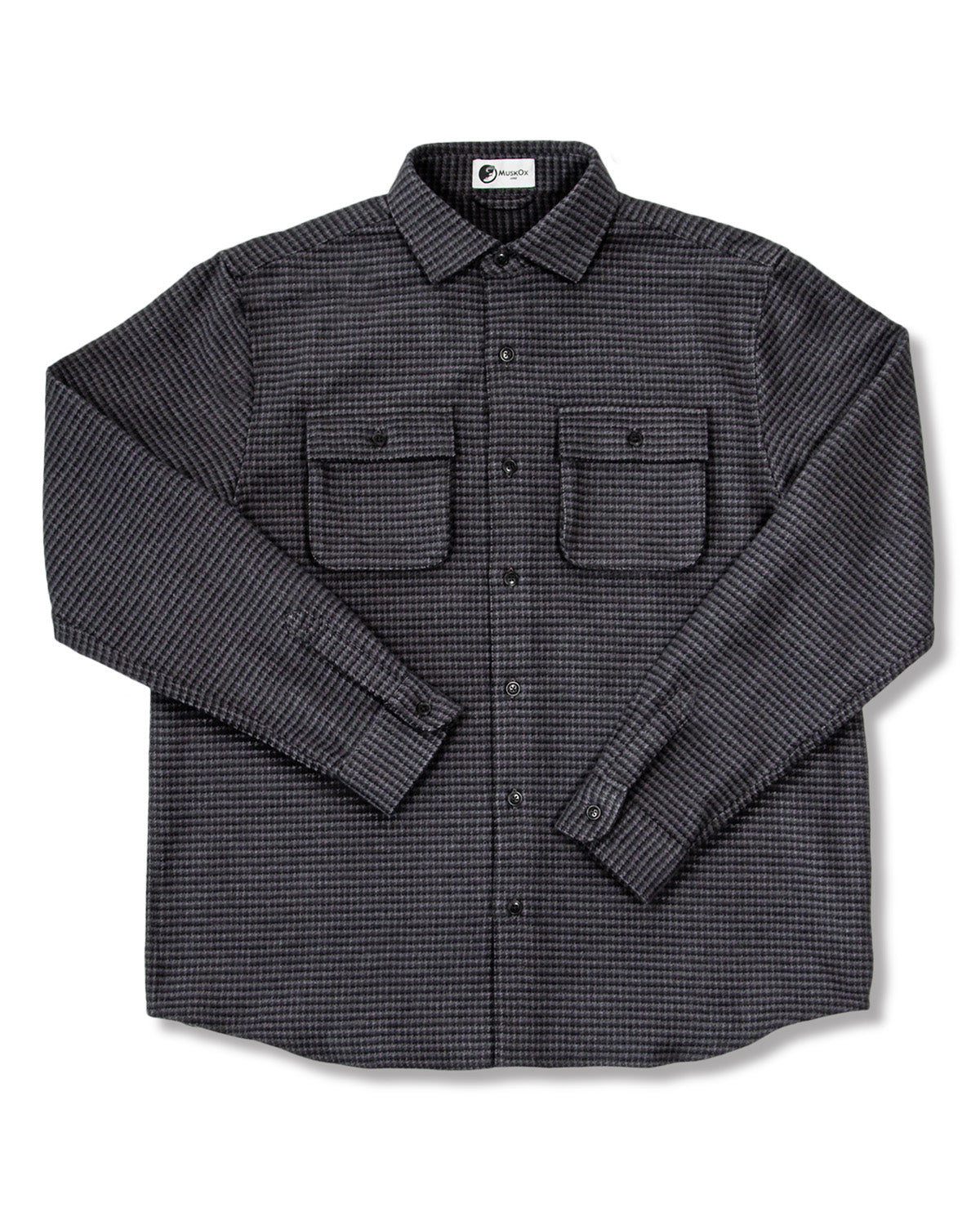 Relaxed Flannel, Charcoal Relaxed Fitting Heavyweight Flannel for Men ...