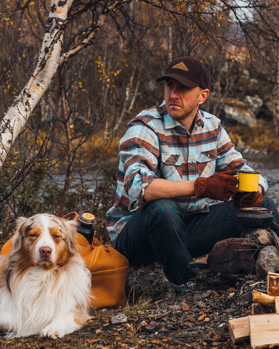 The Grand Flannel in Blue Plaid by MuskOx Flannels, 100% Heavyweight Cotton Flannel Shirt for Men